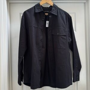 NWT - Banana Republic Men's Shirt Jacket (Shacket) - Black - 100% Cotton
